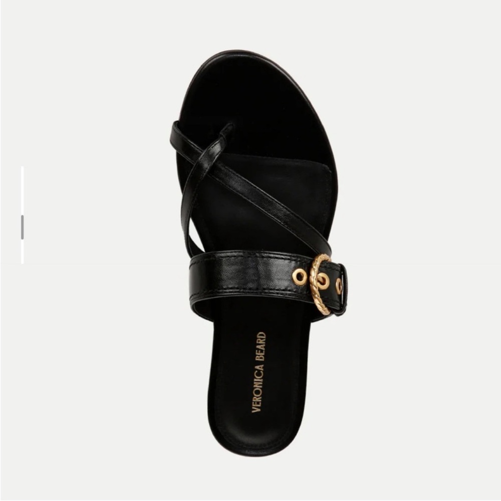 Veronica Beard Black Slide Sandals